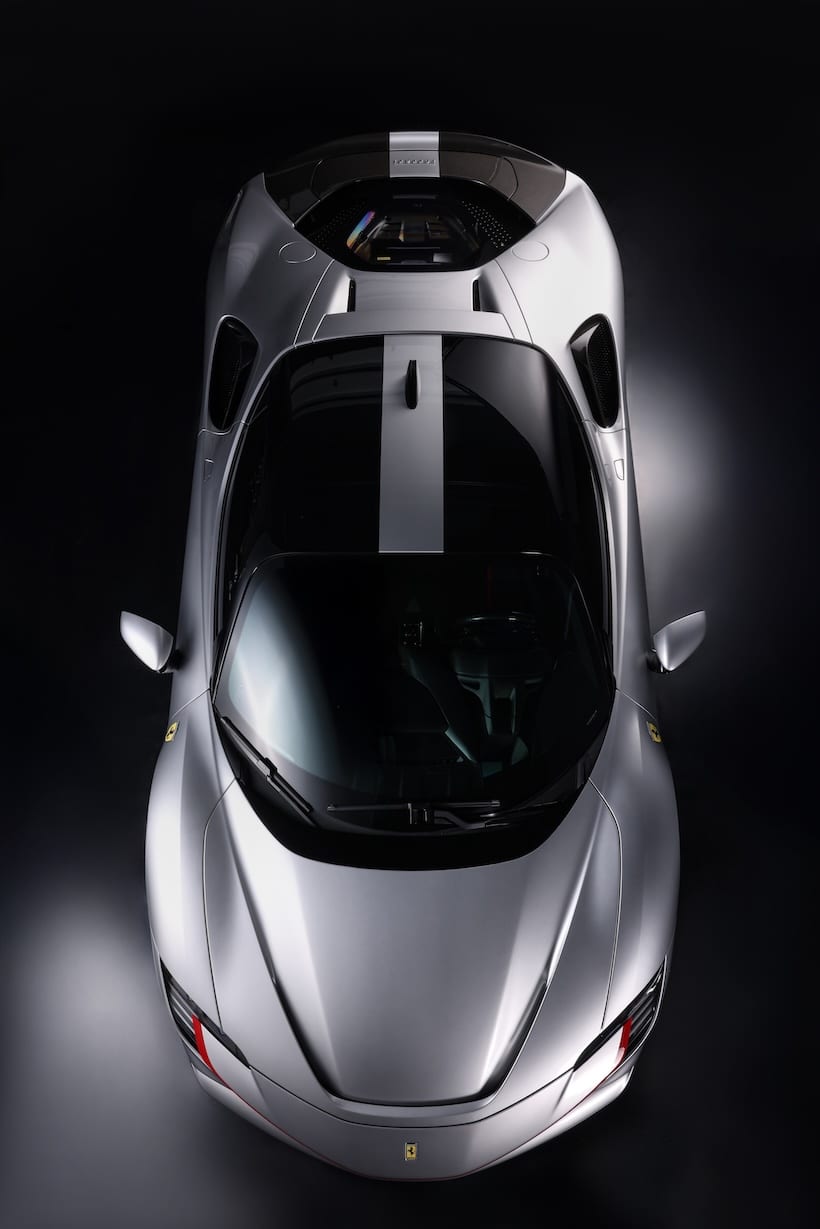 Ferrari SF90 rear detail with studio reflection